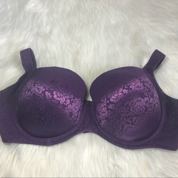 Soma Other - Soma Purple Floral Lace Full Coverage Bra 36DD